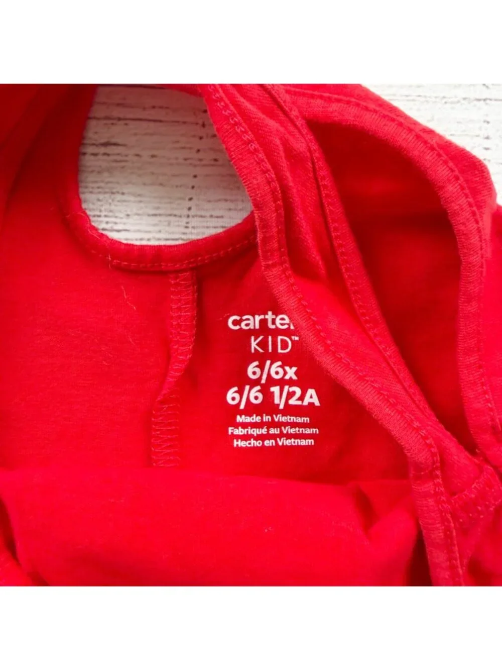 Carter's Girls Red Tank Top Popsicle USA Sequin Design Sleeveless Racerback 6-6X